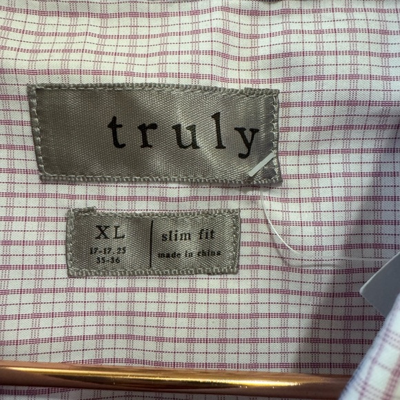 TRULY Pink Checkered Dress Shirt - Picture 2 of 5